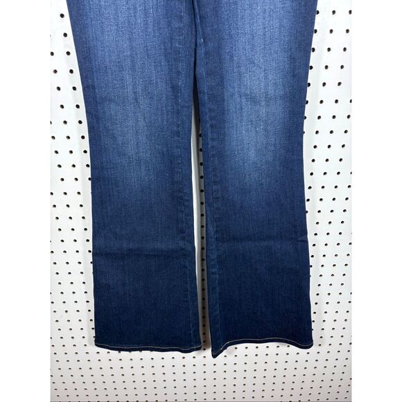 Spanx EveryWear Flare Jeans Dark Wash High Rise Long Blue Midnight Shade size S - Picture 3 of 9